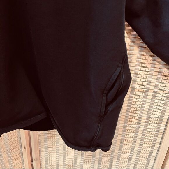 J Crew Black French Terry half  zip sweatshirt XXL - Picture 7 of 10